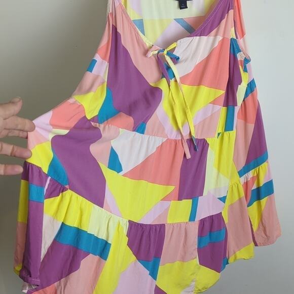 Torrid Colorful Challis Tiered Top Women's Size 1X - Picture 4 of 10